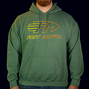 Green Hoodie Orange Logo